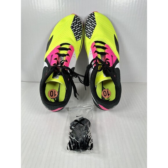 Nike Rival XC 6 Cross Country Spikes Volt Black Pink DX7999-700 Mens Size 10 NEW - Picture 6 of 8
